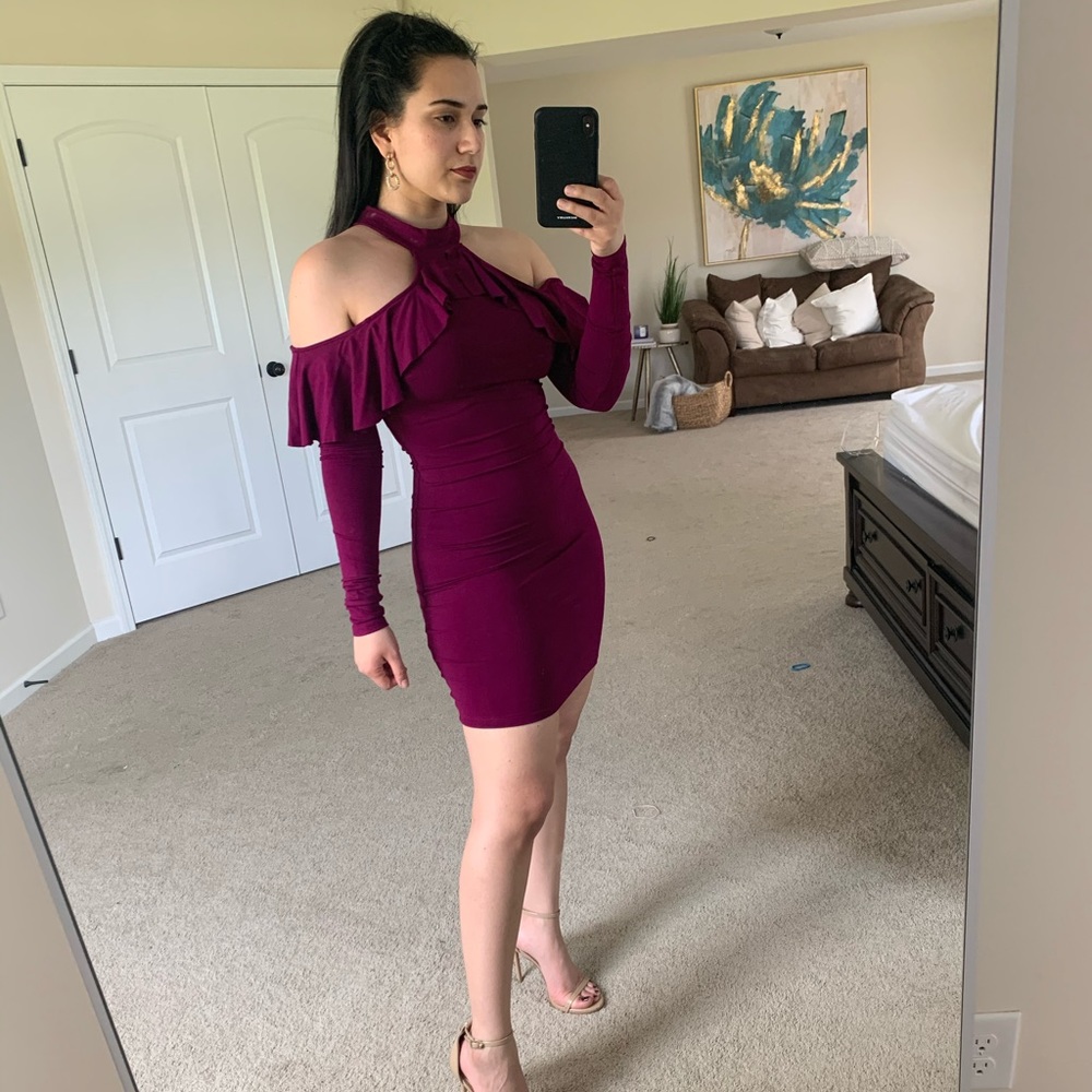 Burgundy dress